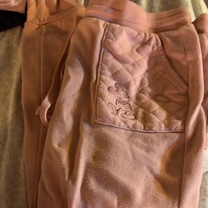 Disney Kids Light Pink Sweatpants with Mickey Design